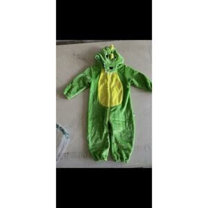 Lolanta Toddler Plush Green One-pc Hooded Alligator/Croc Costume Size 3T 100/56